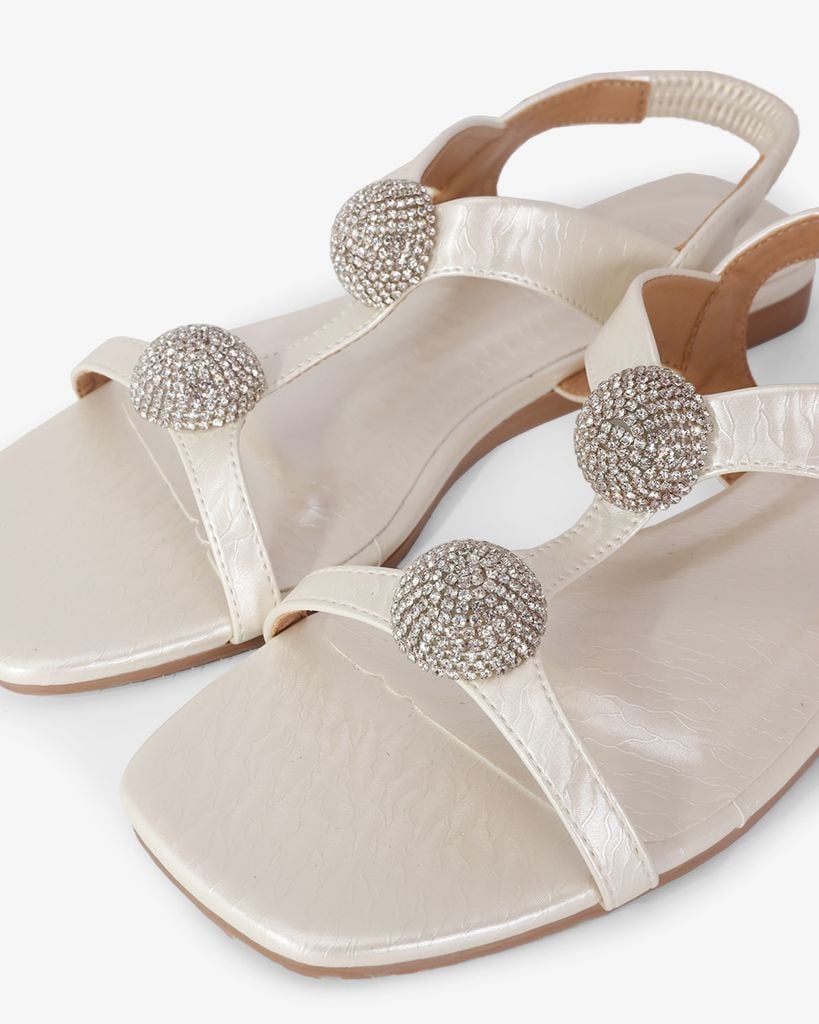 Sandal Xẹp Hạnh Dung Quai I Hạt Tròn HD02244AB