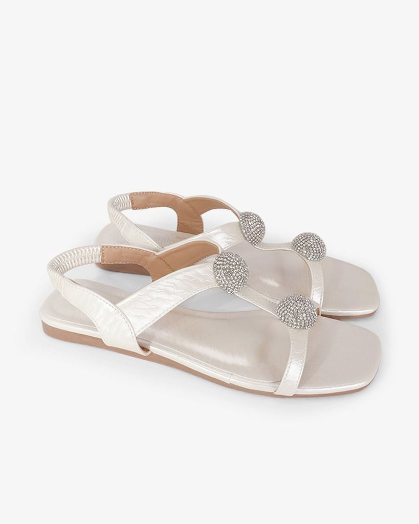 Sandal Xẹp Hạnh Dung Quai I Hạt Tròn HD02244AB
