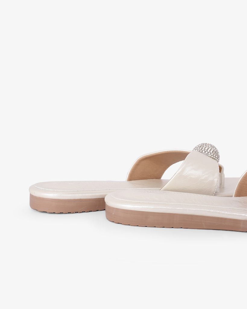 Dép Xẹp Hạnh Dung Quai Kẹp Khóa Tròn HD02247AB