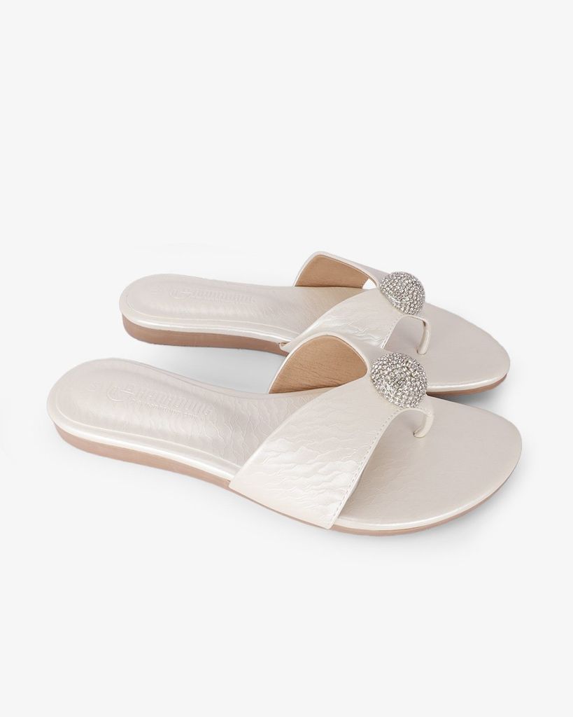 Dép Xẹp Hạnh Dung Quai Kẹp Khóa Tròn HD02247AB