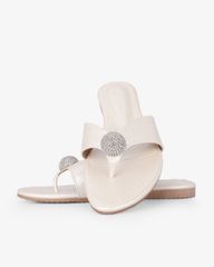 Dép Xẹp Hạnh Dung Quai Kẹp Khóa Tròn HD02247AB