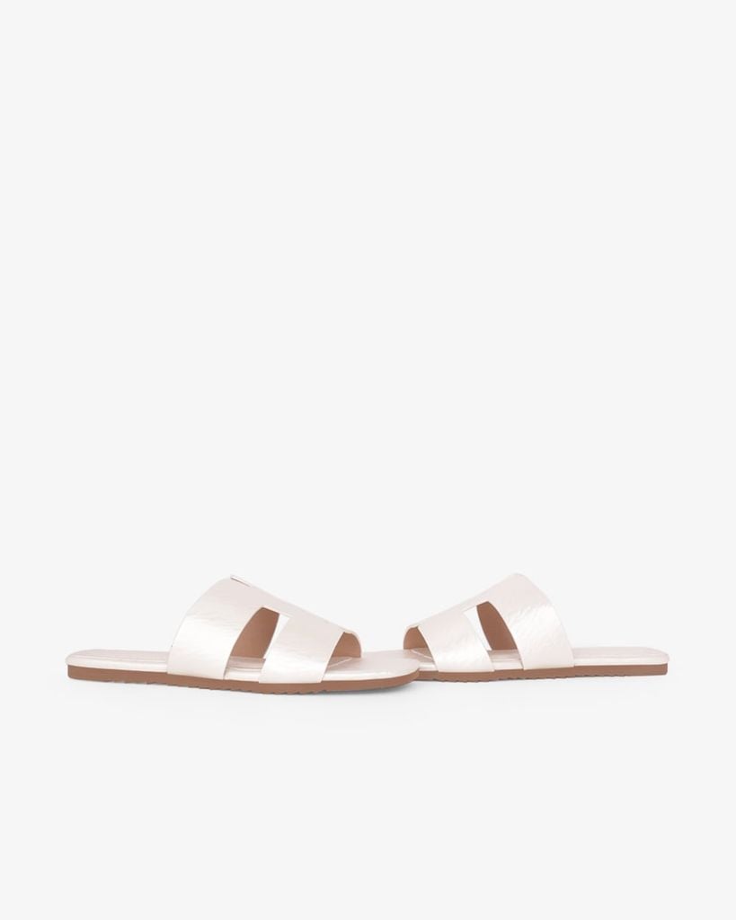 Dép Xẹp Hạnh Dung Quai Chữ H Vân Lụa HD02248AB