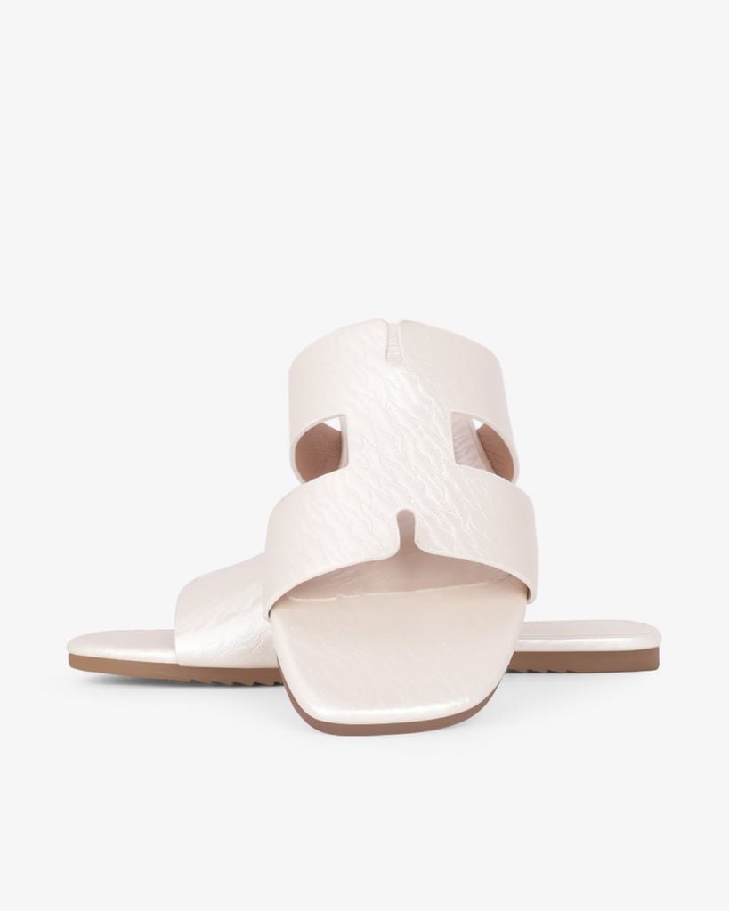 Dép Xẹp Hạnh Dung Quai Chữ H Vân Lụa HD02248AB