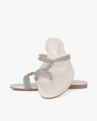 Dép Xẹp Hạnh Dung Quai Xỏ Ngón Đan Chéo HD02249AB