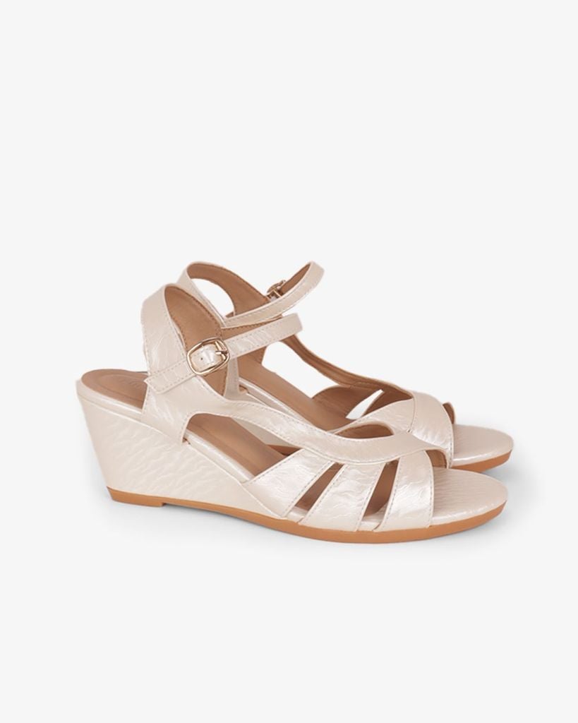 Sandal Đế Xuồng Hạnh Dung Nhiều Dây Nối Bên Vân Đá 6F HD02261AB