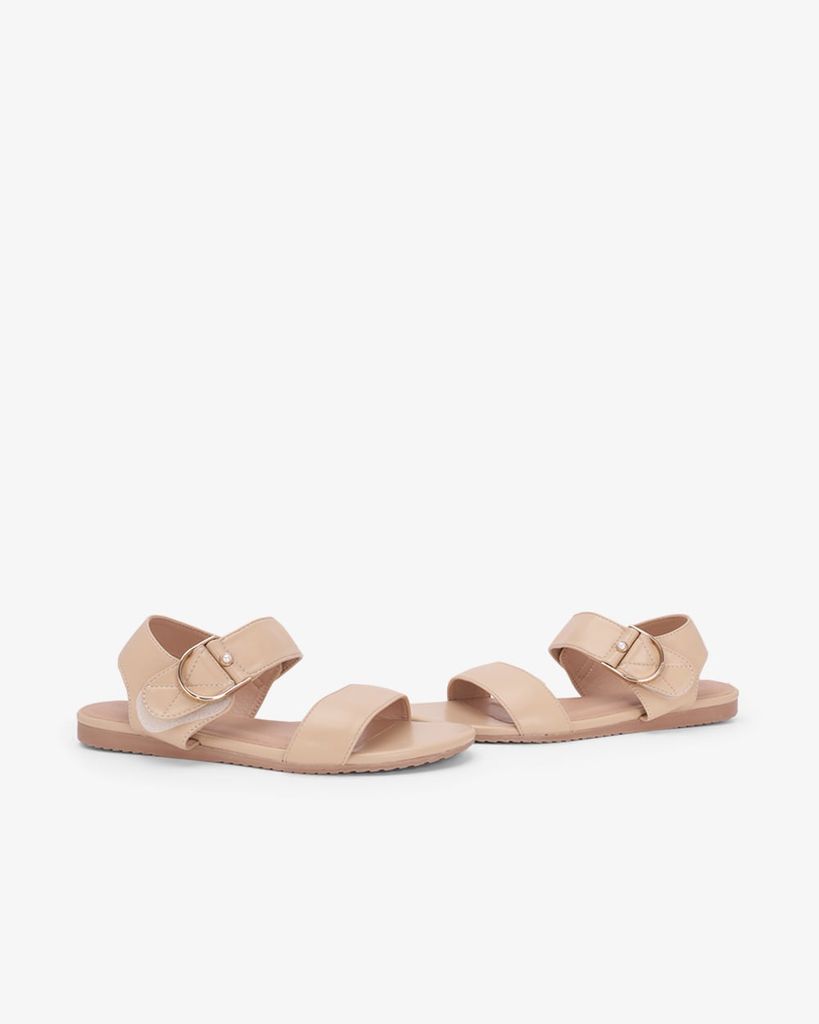 Sandal Đế Xẹp Hạnh Dung Quai Hậu Khóa Ngọc HD02263AB