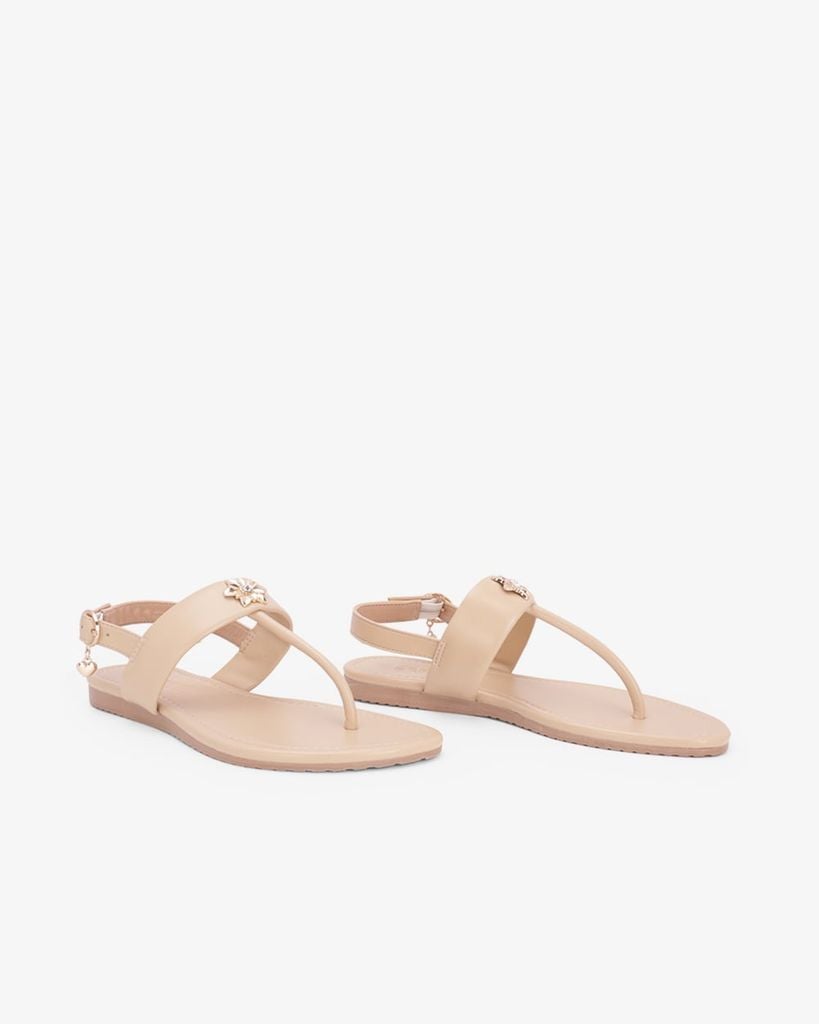 Sandal Đế Xẹp Hạnh Dung Kẹp Hoa Đính Đá HD02267AB