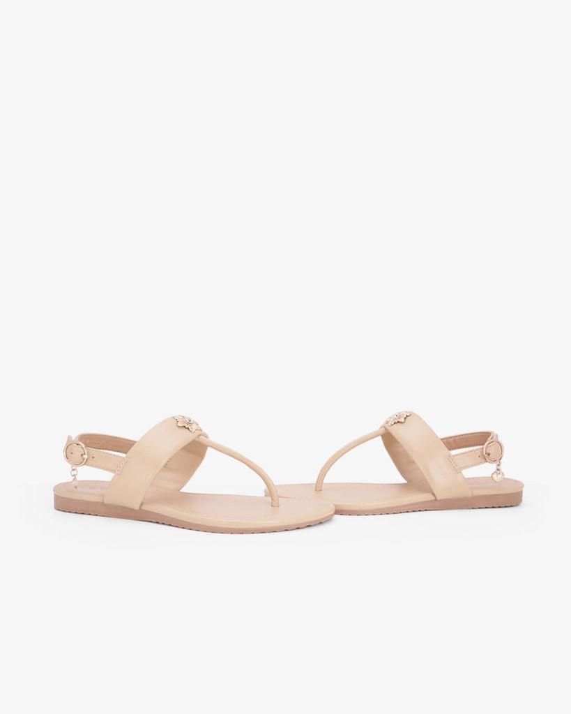 Sandal Đế Xẹp Hạnh Dung Kẹp Hoa Đính Đá HD02267AB
