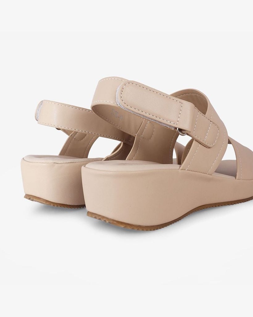 Sandal Đế Xuồng Hạnh Dung Hai Quai Ngang Hậu Dán HD0312AC