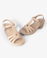 Sandal Cao Gót Hạnh Dung Quai Ngang Khoét Nối T-Strap HD0313AC