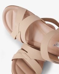 Sandal Đế Xuồng Hạnh Dung Quai Chéo Sọc Vân HD0315AC