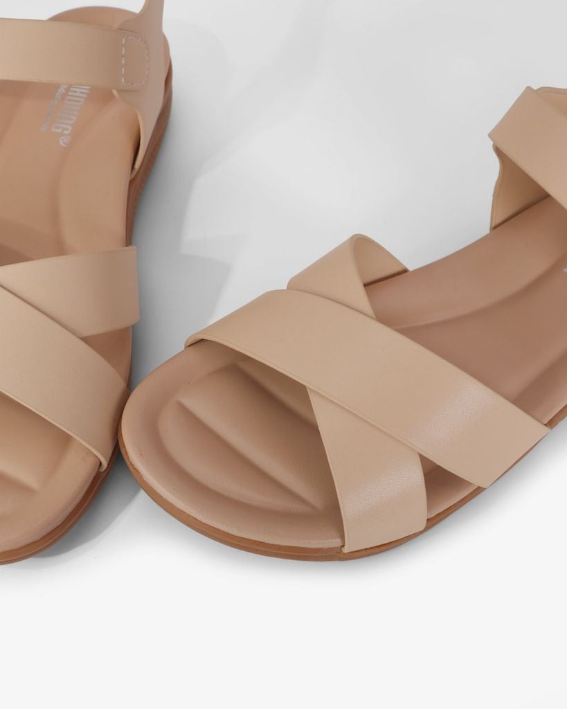 Sandal Xuồng Quai Đắp Chéo Trơn HD0324AC