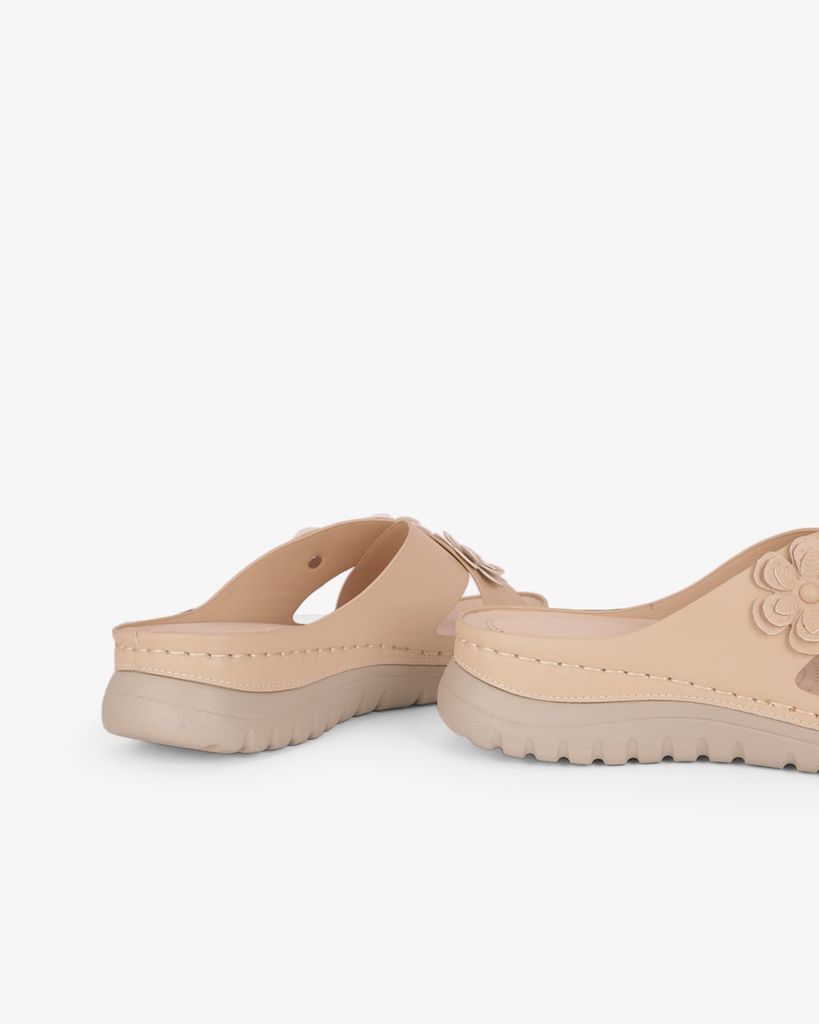 Dép Đế Xuồng Hạnh Dung Quai Đan Chéo Đính Hoa HD0327AC