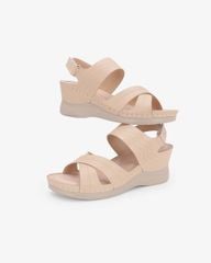 Sandal Đế Xuồng Hạnh Dung Quai Chéo Dập Vân HD0333AC