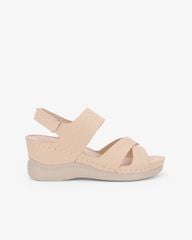 Sandal Đế Xuồng Hạnh Dung Quai Chéo Dập Vân HD0333AC
