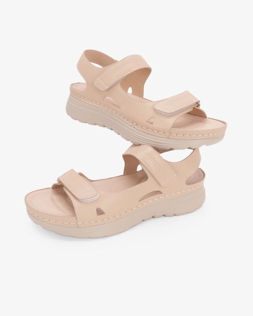 Sandal Đế Xuồng Hạnh Dung Quai Dán Đôi HD0334AC