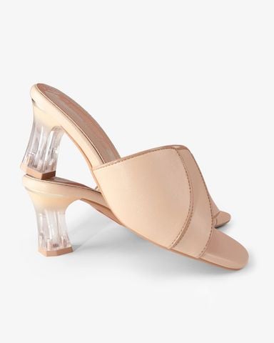 Dép Cao Gót Hạnh Dung Quai Ngang Bản Lớn Gót Mica HD041013AD