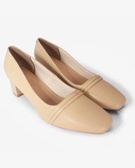 Giày Cao Gót Hạnh Dung Mũi Vuông Hai Dây Ngang HD041019AD