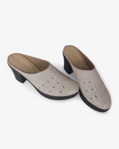 Dép Bít Mũi Hạnh Dung Da Đục Lỗ HD041026AD