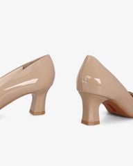 Giày Cao Gót Hạnh Dung Mũi Nhọn Da Bóng HD041040AD