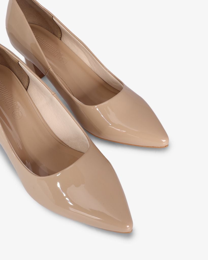 Giày Cao Gót Hạnh Dung Mũi Nhọn Da Bóng HD041040AD