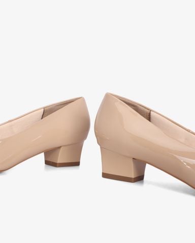 Giày Cao Gót Hạnh Dung Mũi Vuông Gót Thấp HD041046AD