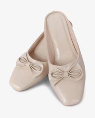 Dép Bít Mũi Hạnh Dung Mũi Vuông Khóa Nơ HD041059AD