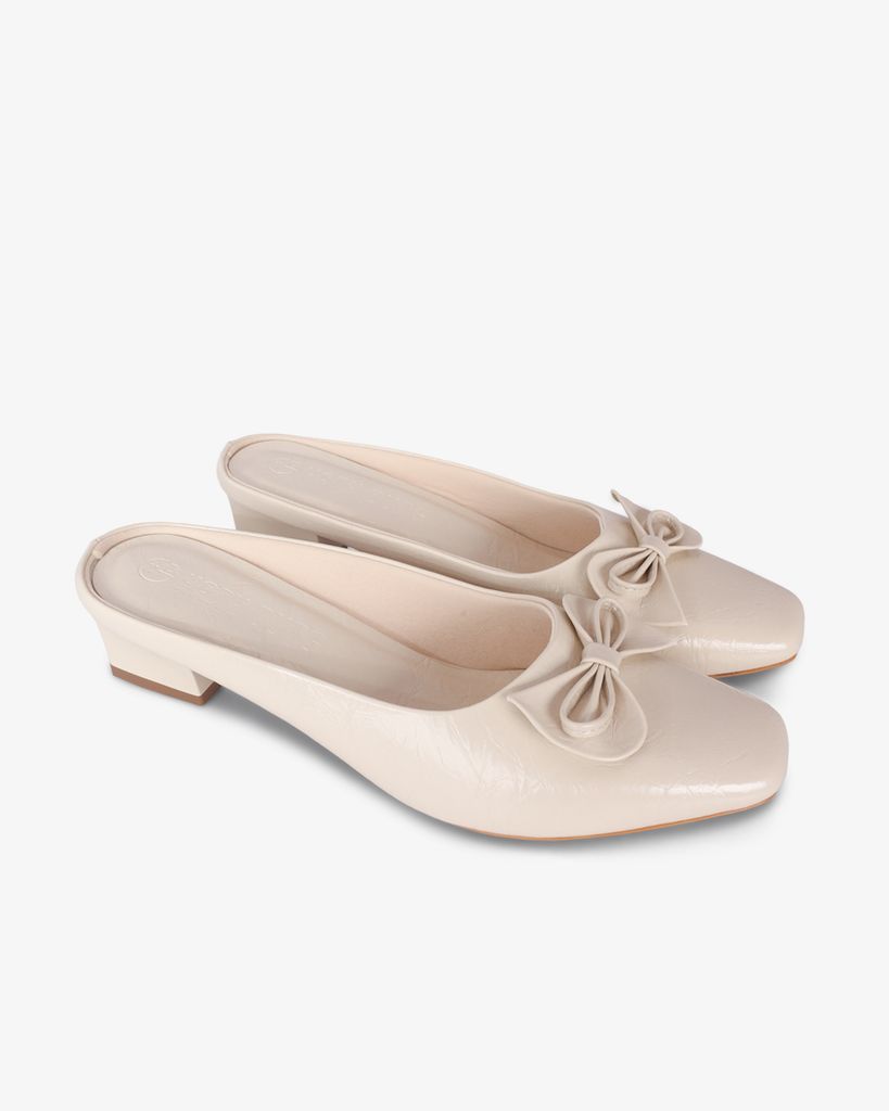 Dép Bít Mũi Hạnh Dung Mũi Vuông Khóa Nơ HD041059AD