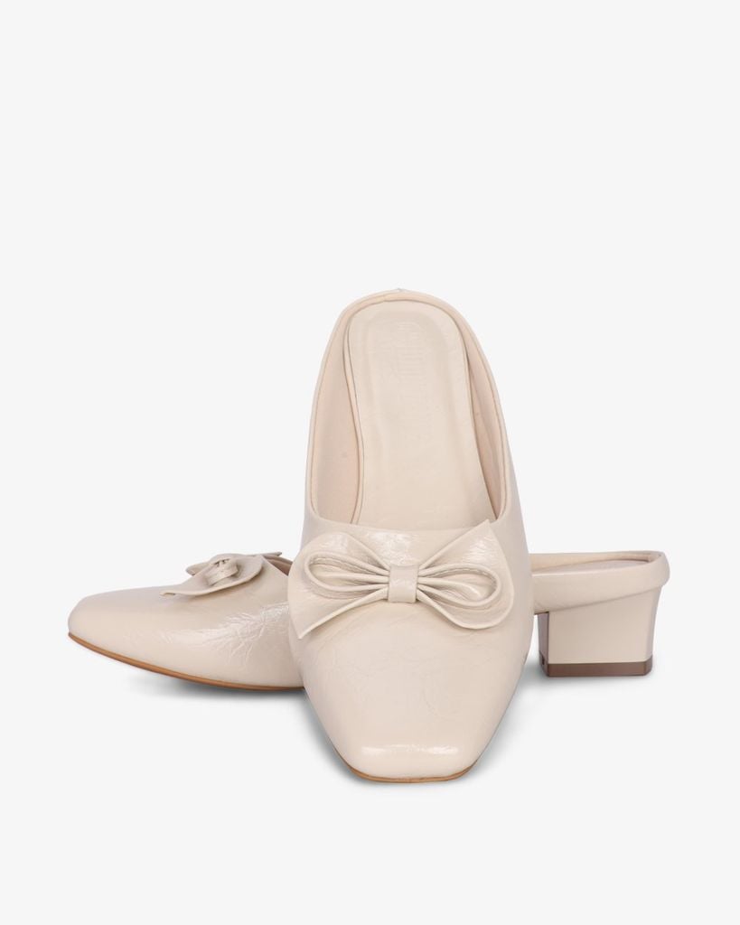 Dép Bít Mũi Hạnh Dung Mũi Vuông Khóa Nơ HD041059AD