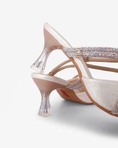 Giày Sandal Hạnh Dung “Quai Đôi Bản Mảnh Đính Đá HD041065AD