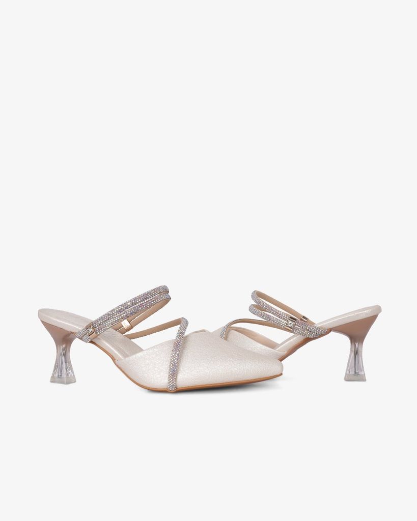 Giày Sandal Hạnh Dung Quai Đôi Bản Mảnh Đính Đá HD041065AD