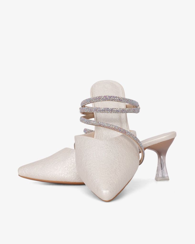 Giày Sandal Hạnh Dung Quai Đôi Bản Mảnh Đính Đá HD041065AD