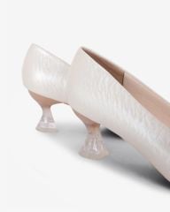 Giày Cao Gót Hạnh Dung Vân Đá Bản Đắp Mũi Vuông HD041067AD