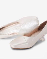 Giày Cao Gót Hạnh Dung Vân Đá Bản Đắp Mũi Vuông HD041067AD