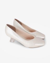 Giày Cao Gót Hạnh Dung Vân Đá Bản Đắp Mũi Vuông HD041067AD