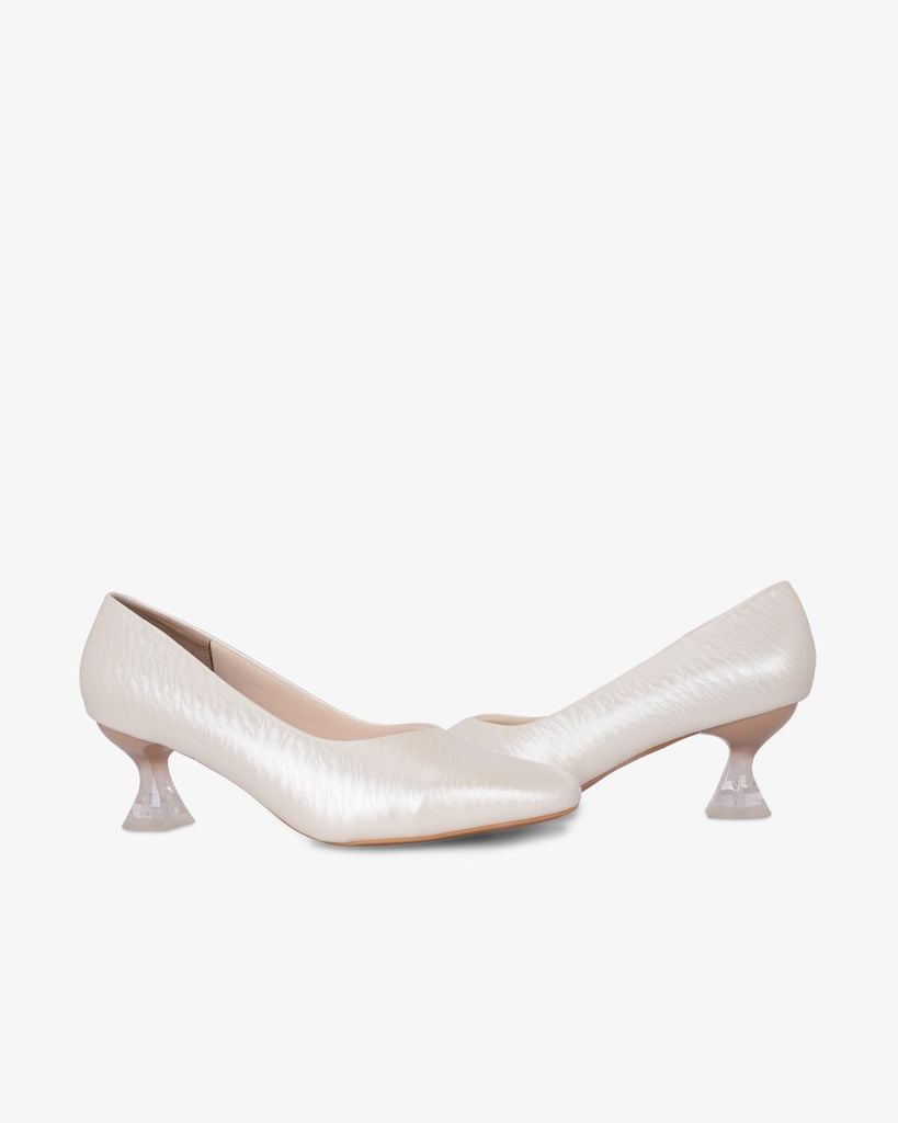 Giày Cao Gót Hạnh Dung Vân Đá Bản Đắp Mũi Vuông HD041067AD