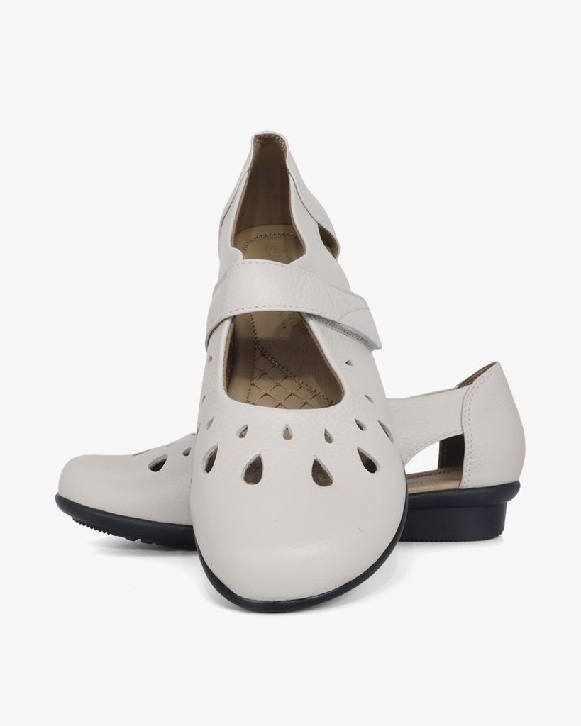 Giày Búp Bê Hạnh Dung Đục Lỗ Mũi Tròn HD041074AD