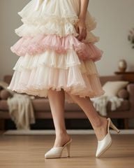 Dép Bít Mũi Hạnh Dung Quai Trơn Mũi Nhọn HD041077AD