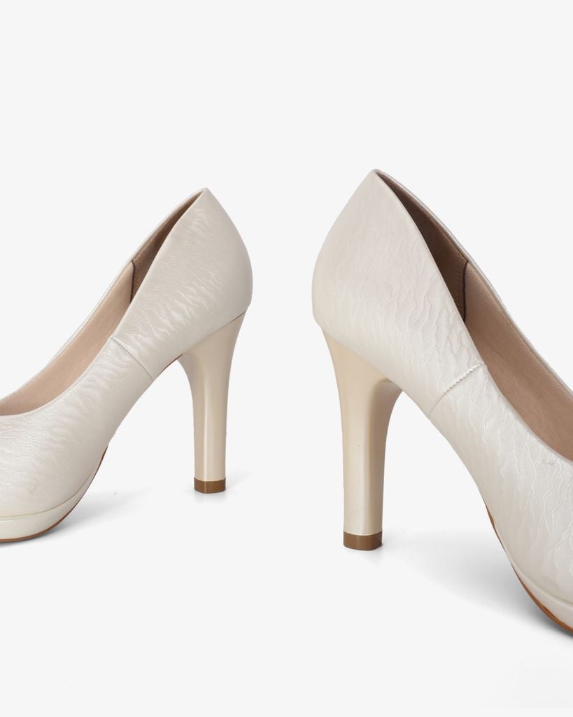 Giày Cao Gót Hạnh Dung Vân Đá Mũi Nhọn Cổ Tim HD041078AD