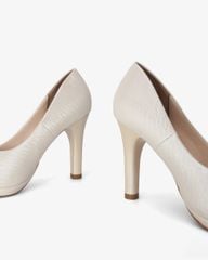 Giày Cao Gót Hạnh Dung Vân Đá Mũi Nhọn Cổ Tim HD041078AD