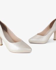 Giày Cao Gót Hạnh Dung Vân Đá Mũi Nhọn Cổ Tim HD041078AD