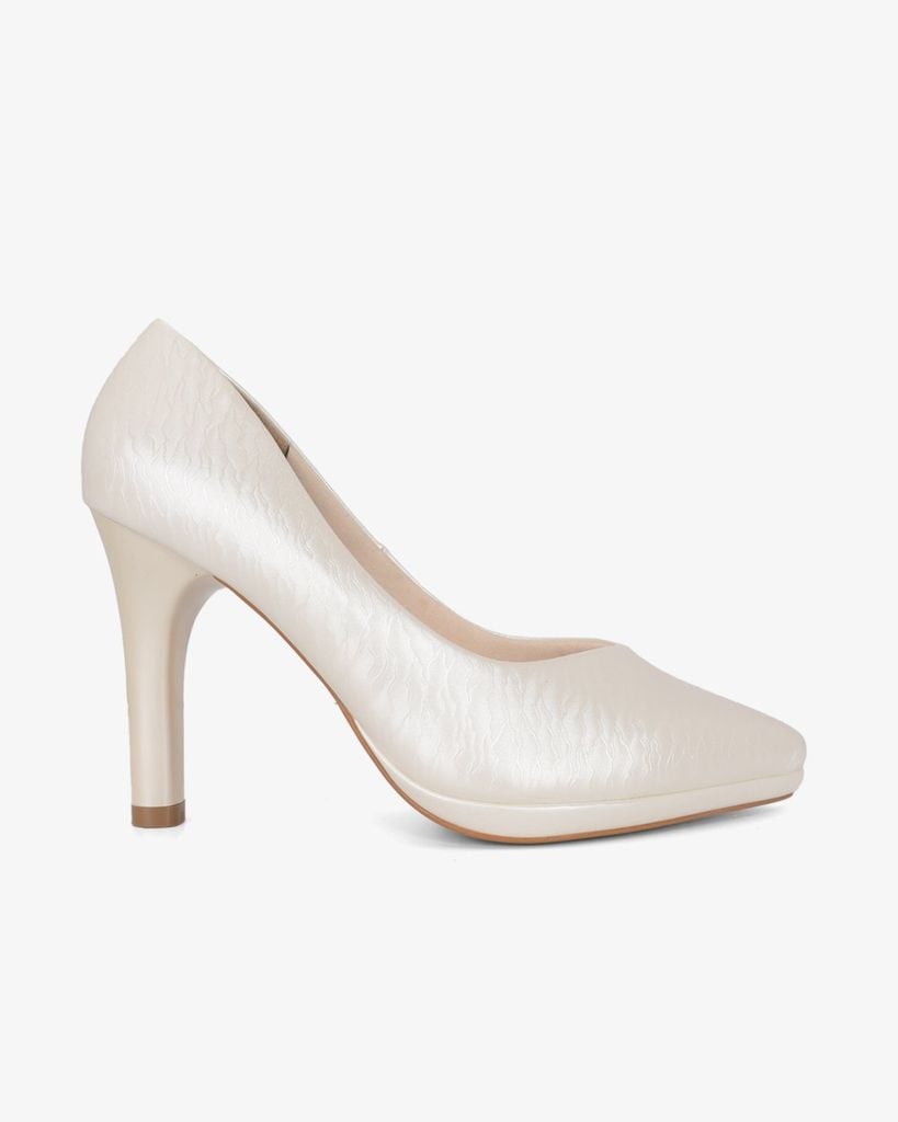 Giày Cao Gót Hạnh Dung Vân Đá Mũi Nhọn Cổ Tim HD041078AD