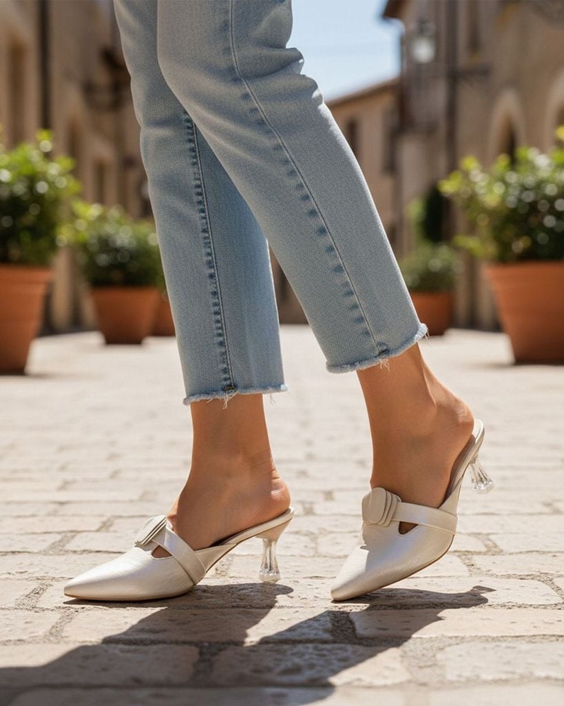 Dép Bít Mũi Hạnh Dung Dây Luồng Xếp HD041083AD