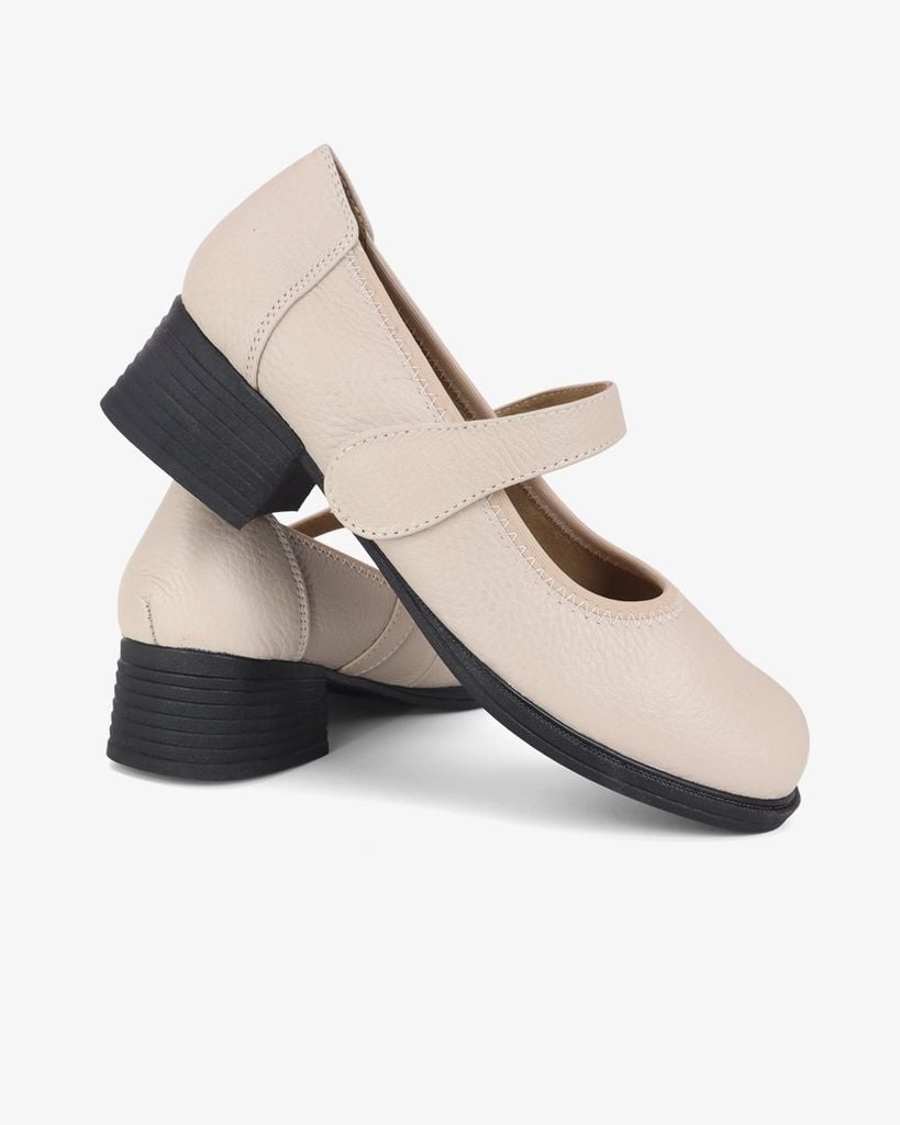 Giày Cao Gót Hạnh Dung Mũi Vuông Quai Dán HD041087AD