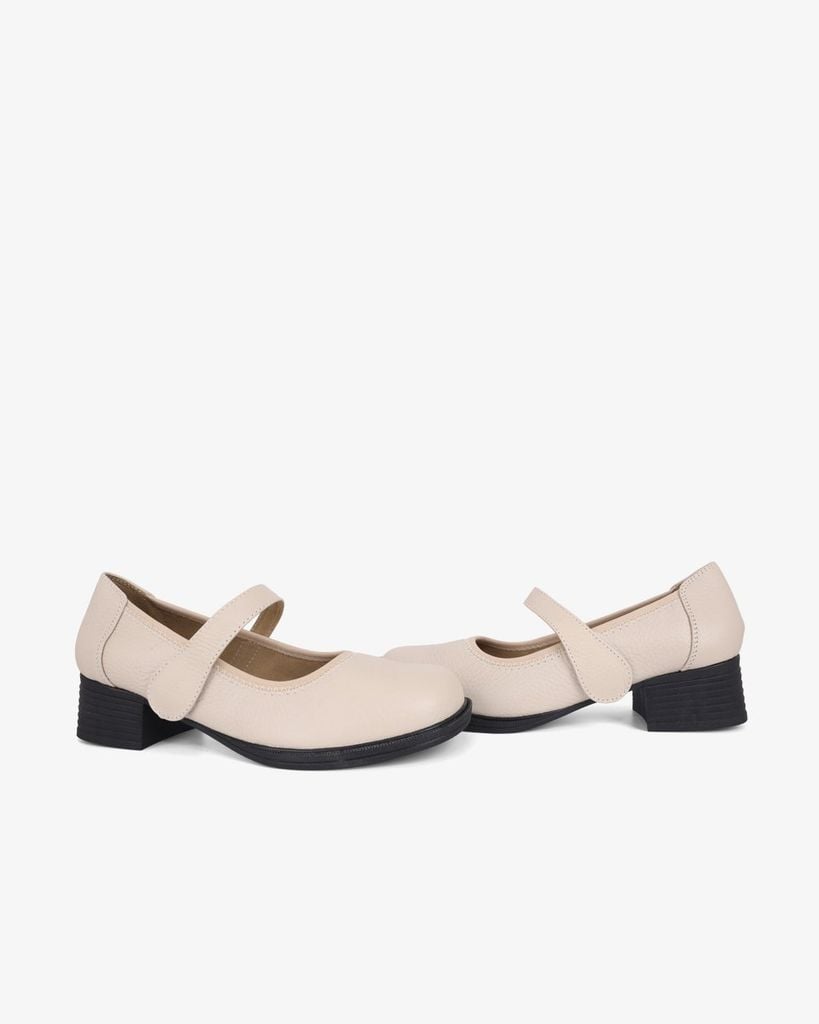 Giày Cao Gót Hạnh Dung Mũi Vuông Quai Dán HD041087AD