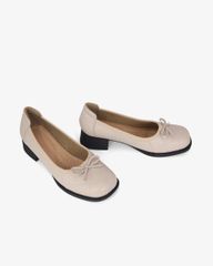 Giày Cao Gót Hạnh Dung Mũi Vuông Nơ HD041088AD