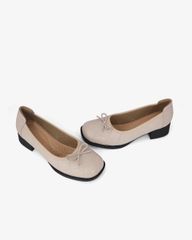 Giày Cao Gót Hạnh Dung Mũi Vuông Nơ HD041088AD