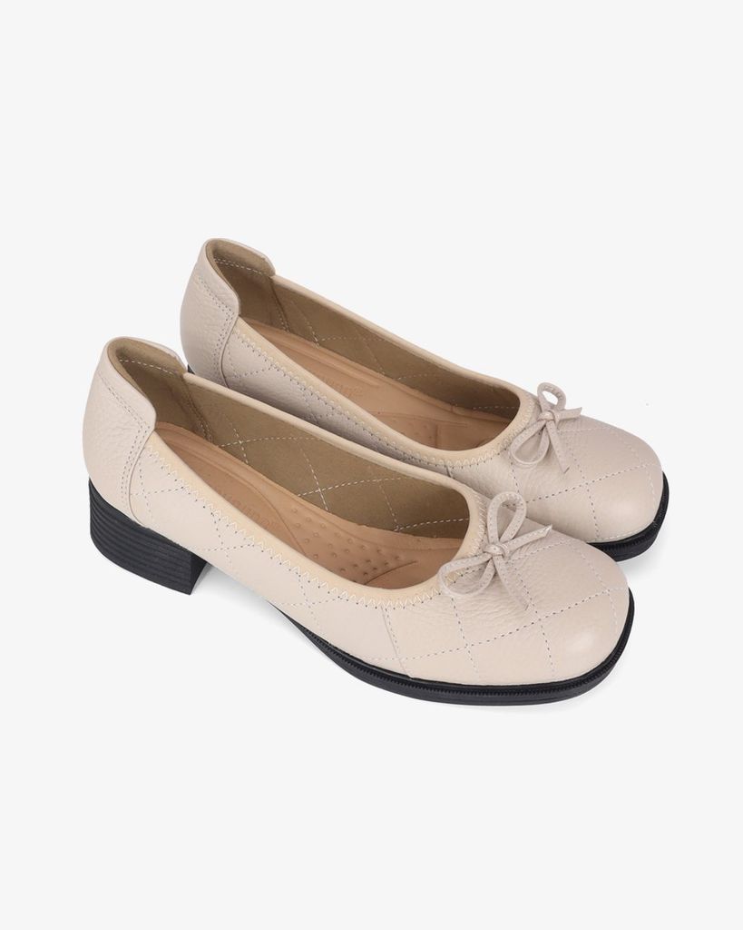 Giày Cao Gót Hạnh Dung Mũi Vuông Nơ HD041088AD