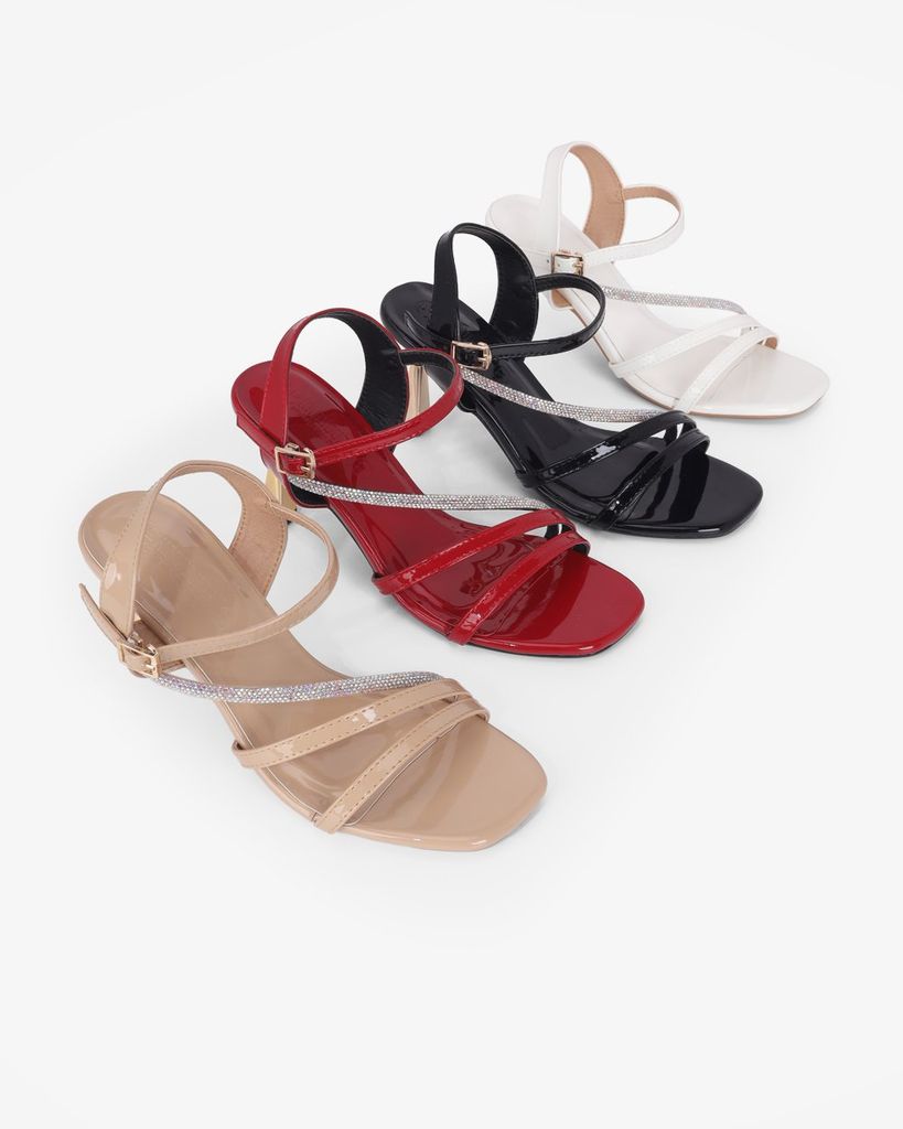 Sandal Cao Gót Hạnh Dung Dây Xoàn Xéo HD041097AD