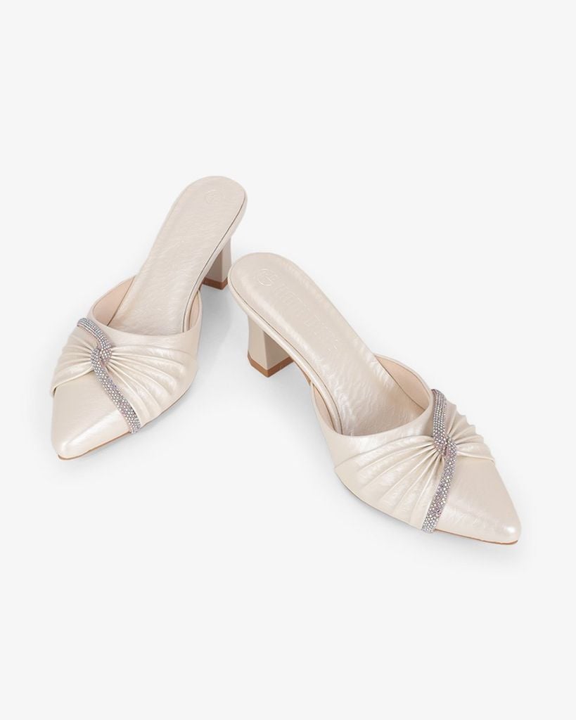 Dép Bít Mũi Hạnh Dung Quai Nơ Xoàn HD041100AD